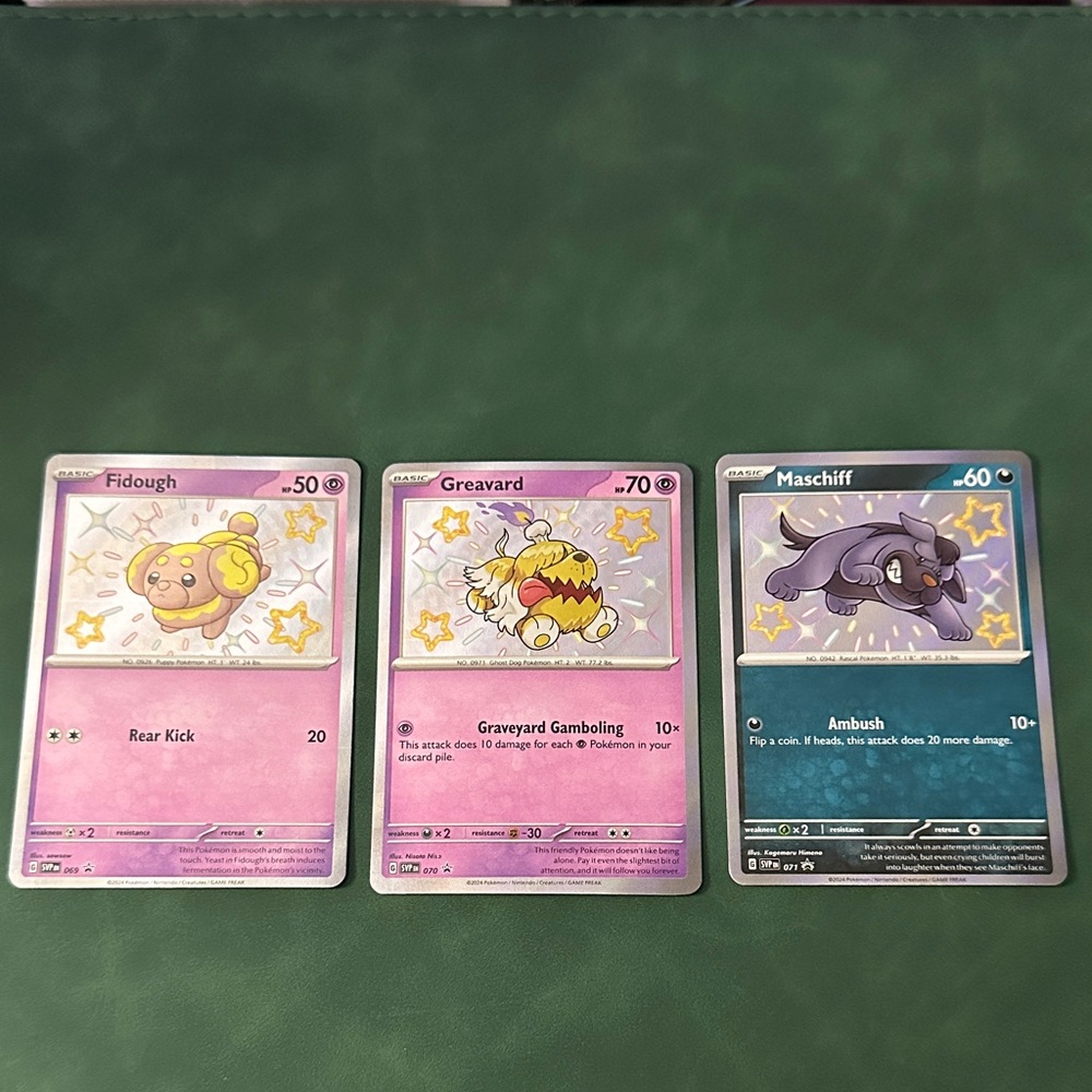 Vibrant Trading Card Trio